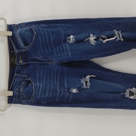 L&B boyfriend distressed front jeans size 10 lucky & blessed - Picture 2 of 8